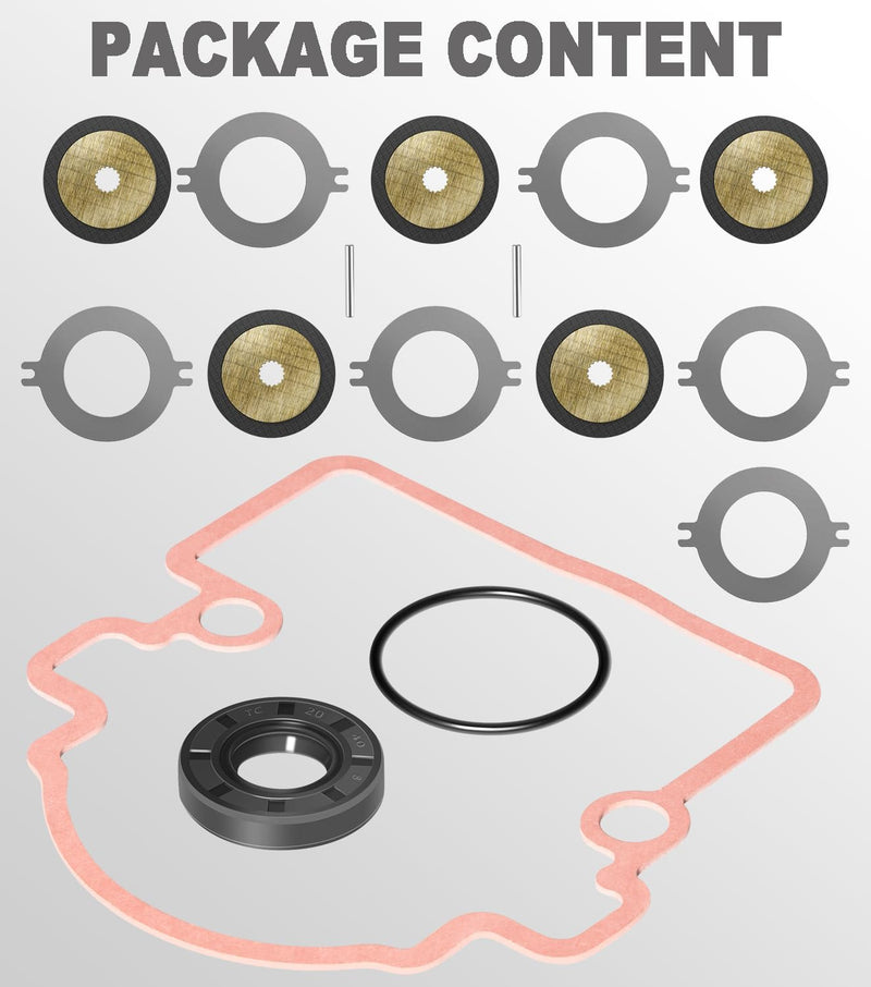 AM148465 Brake Kit Wet Park Brake Disk Kit & AM140806 Parking Brake Seal Kit for John Deere Gator XUV 625i 825i 855D 835M 865R Gator Utility Vehicles Wet Park Brake Disk And Seal Kit