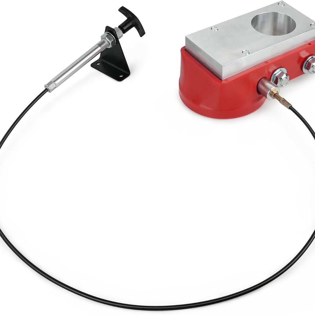 Ultimate 5th Wheel Connection Kingpin Coupler Block for Andersen Hitches Complete Assembly with Funnel (rectangle block, bolts and hardware, latch cable)-3246