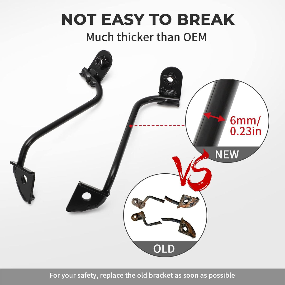 Front Fender Brackets for Honda TRX 400EX 1999-2007 Fits for Honda TRX 400EX 1999-2007, Front Fender Supports, Thicker Material, Replacement Brackets