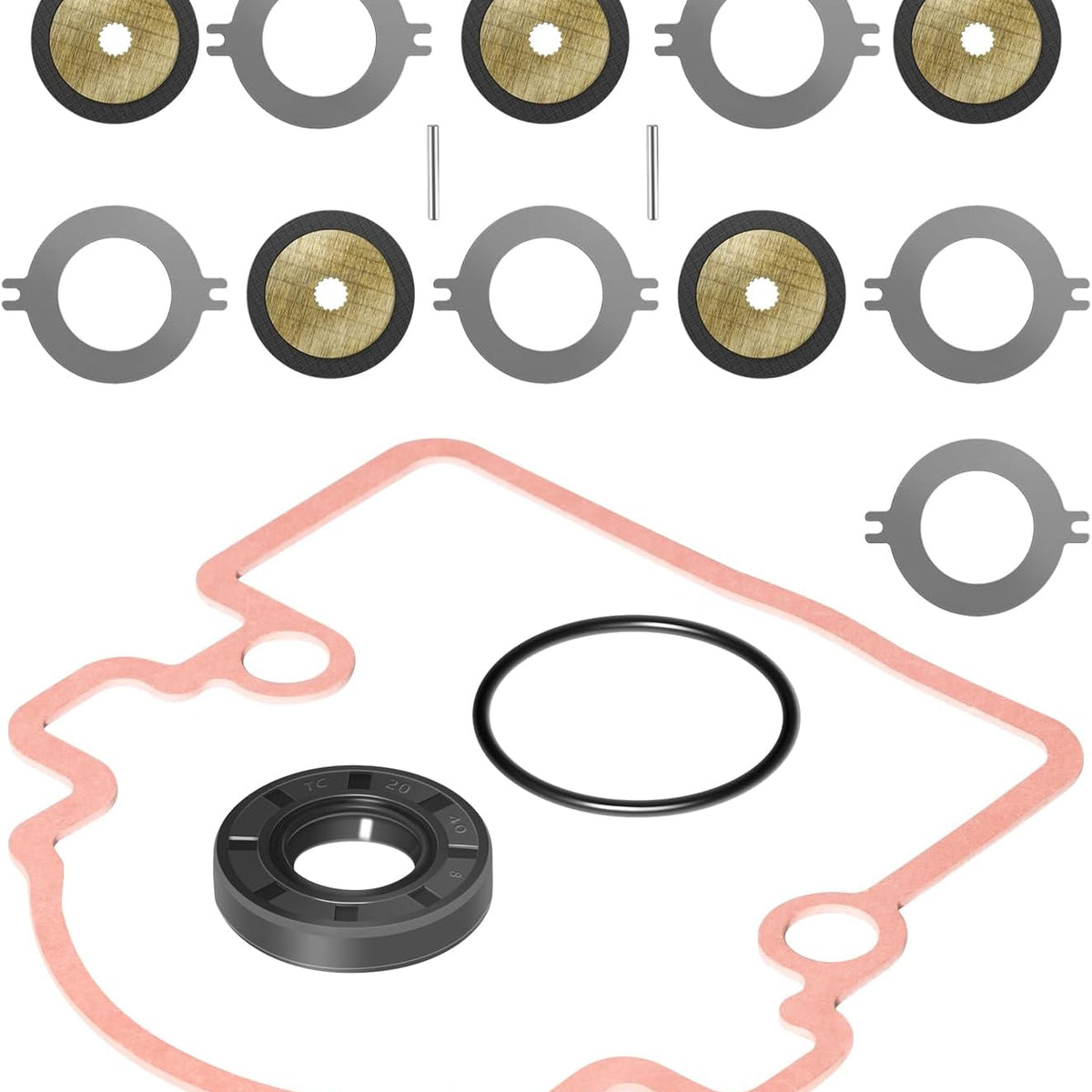 AM148465 Brake Kit Wet Park Brake Disk Kit & AM140806 Parking Brake Seal Kit for John Deere Gator XUV 625i 825i 855D 835M 865R Gator Utility Vehicles Wet Park Brake Disk And Seal Kit