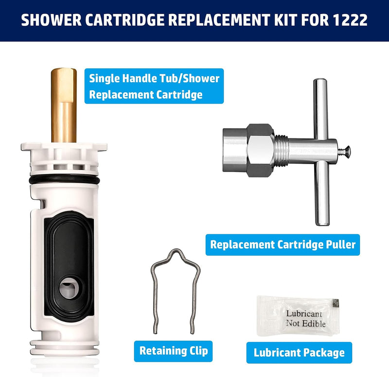 Replacement Cartridge Kit for 1222, with Puller Tool & Retainer Clip