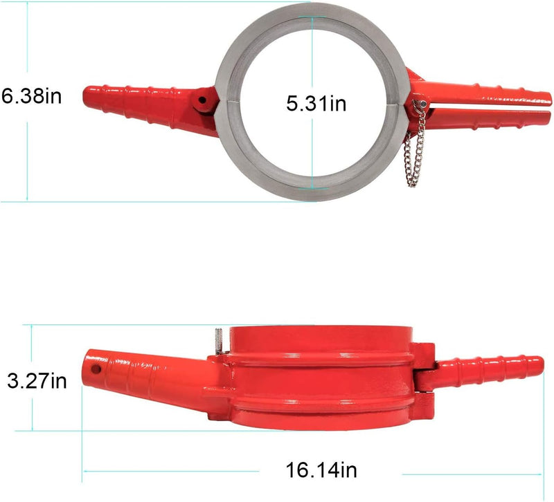 7040 Piston Ring Compressor Tool+Adapter+Anti-Polishing Ring for Cummins ISX/QSX, Caterpillar 3400, C-15 5.4" bore Alternative PT-7040 5394454 5299448 5299447 5299339 (4 PCS)