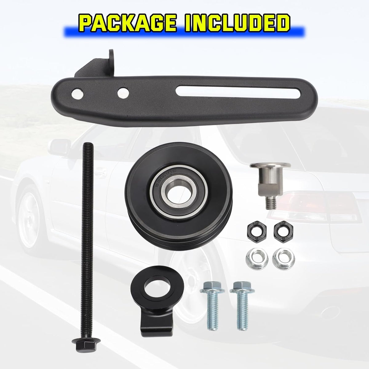 Drive Belt Idler Pulley Bracket Tensioner for 1995-2009 Subaru