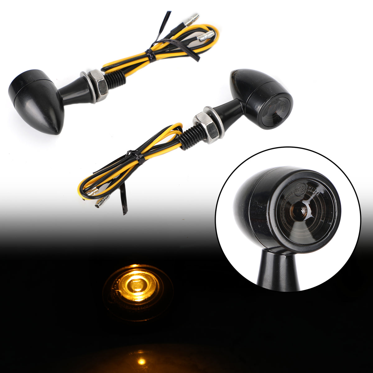 Mini Bullet Motorcycle LED Turn Signal Indicator Lamp Brake Light 12V M7