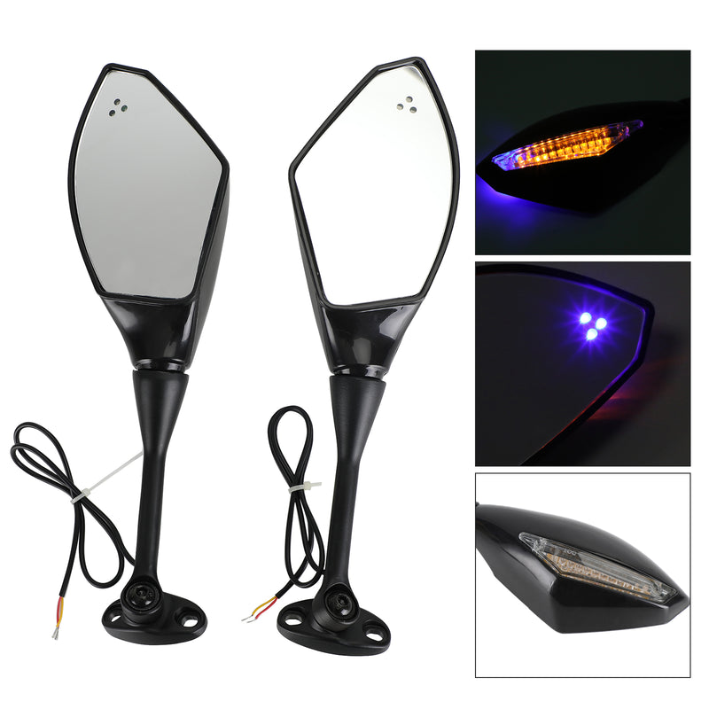 Honda CBR600RR 2003-2014 CBR1000RR 2004-2007 Rear View Mirrors w/ LED Turn Signals