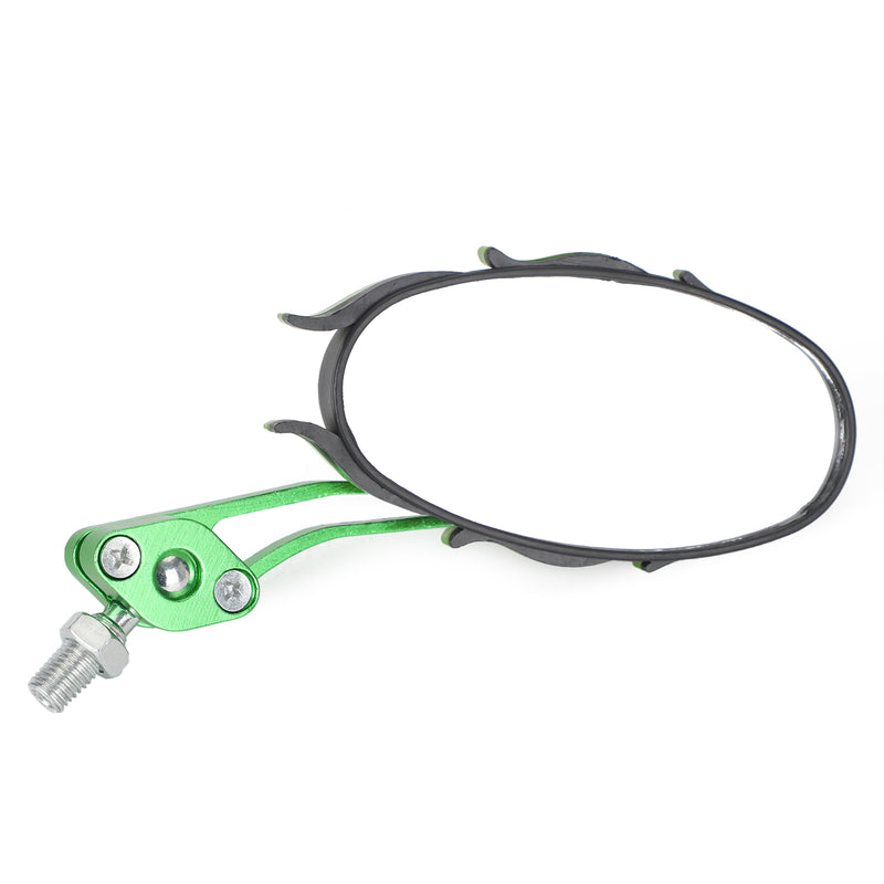 Universal Motorcycle Rearview Mirrors Rear View Mirror 8mm 10mm Green