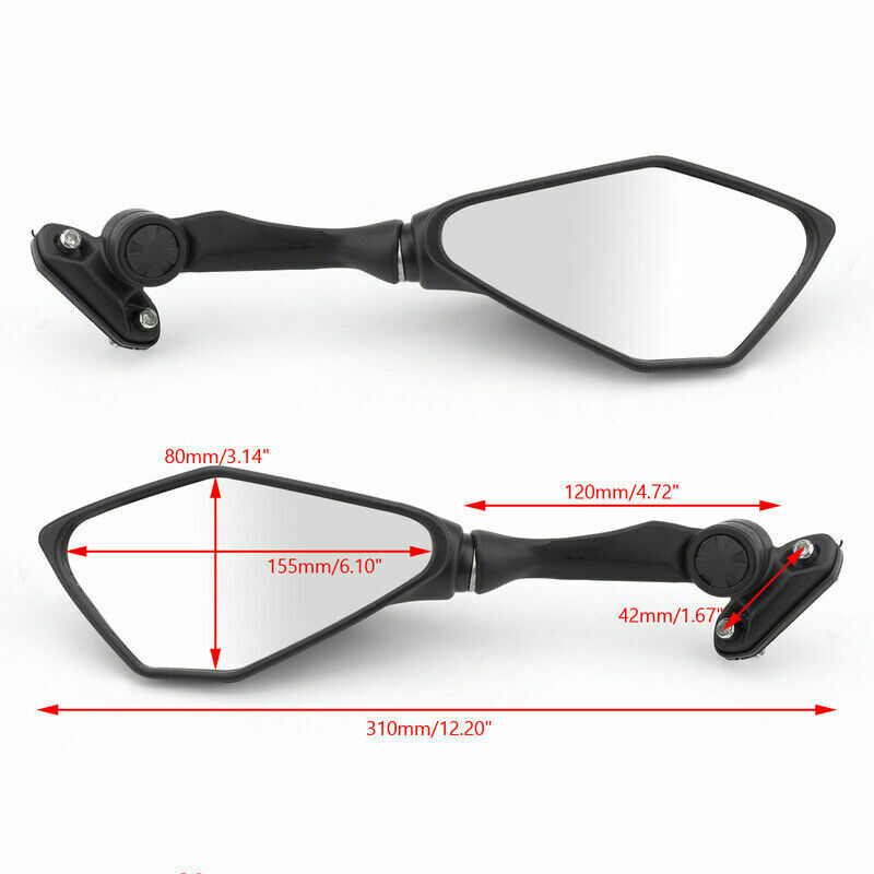 Kawasaki EX250 EX300 ZX636 56001-0239 Pair Rear View Side Racing Mirrors