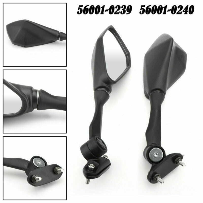 Kawasaki EX250 EX300 ZX636 56001-0239 Pair Rear View Side Racing Mirrors