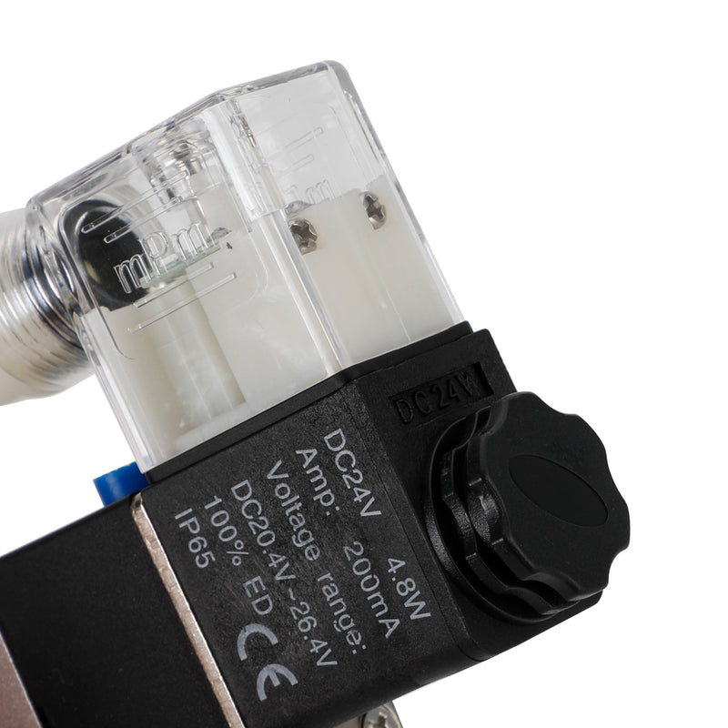 4V210-08 5 Way 2 Position Dc 24V Pneumatic Electric Solenoid Air Valve