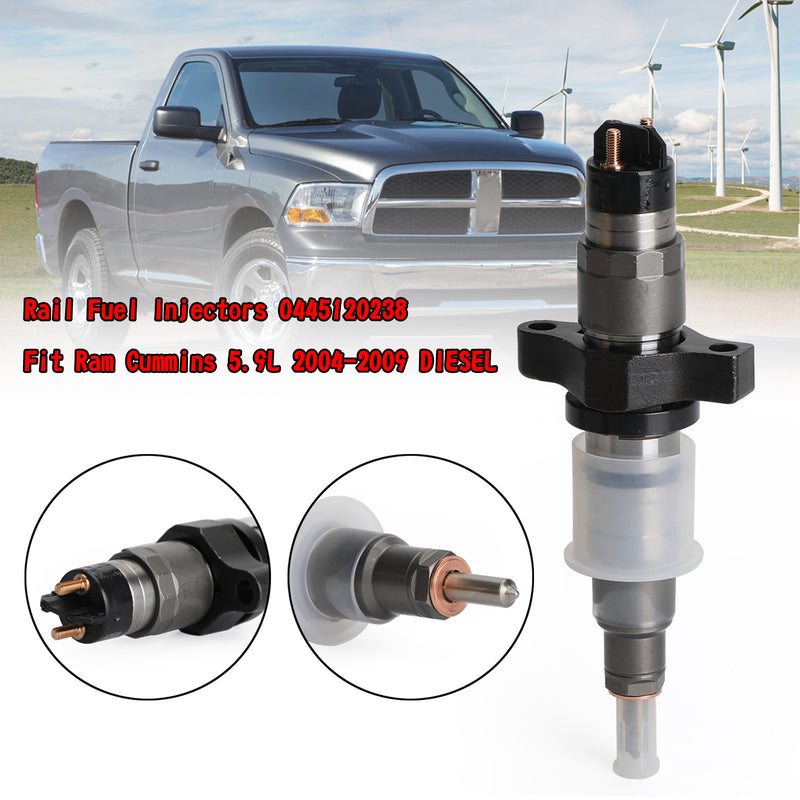 Ram Cummins 5.9L 2004-2009 DIESEL 1PCS Rail Fuel Injectors 0445120238
