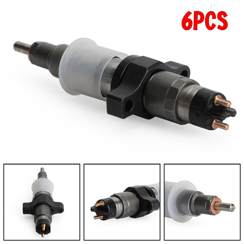 Ram Cummins 5.9L 2004-2009 DIESEL 6PCS Rail Fuel Injectors 0445120238