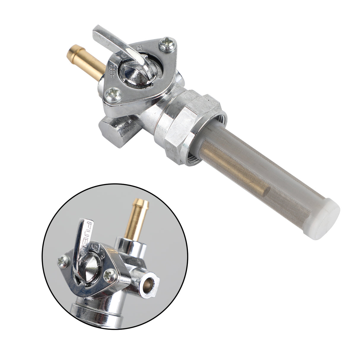 Dyna Super Glide Electra Glide Petcock Fuel Valve Straight Outlet 22mm