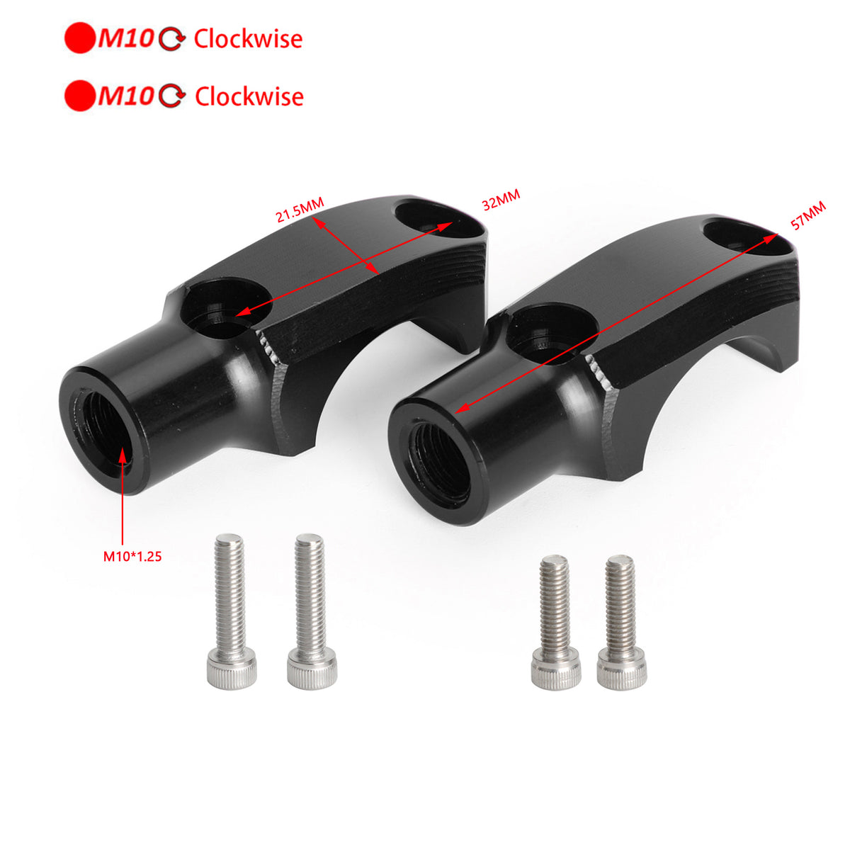 Honda CNC Master Cylinder Handlebar Clamp 10mm Mirror Mount 32mm Center