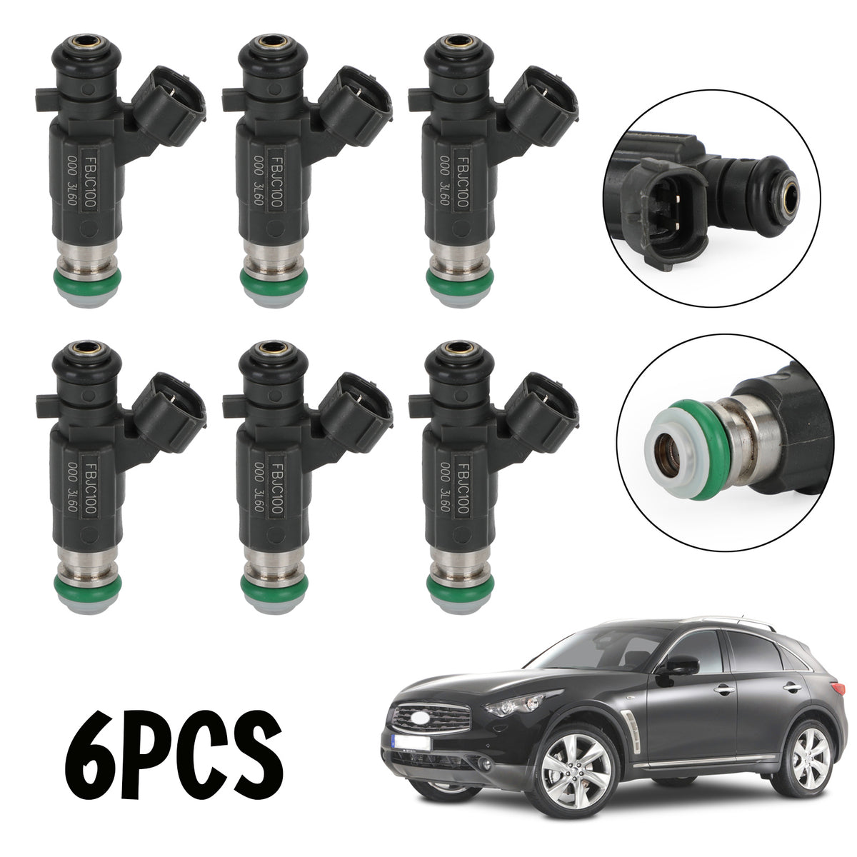 Nissan 350Z 2003-2004 Fit Infiniti G35 2003-2004 6PCS Fuel Injectors FBJC100