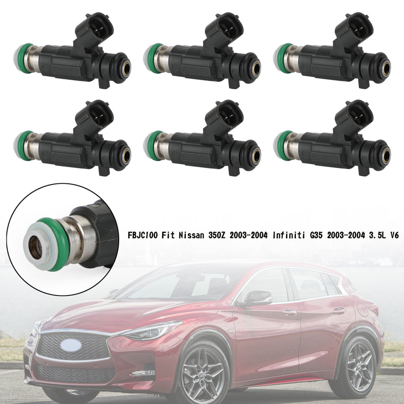 Nissan 350Z 2003-2004 Fit Infiniti G35 2003-2004 6PCS Fuel Injectors FBJC100