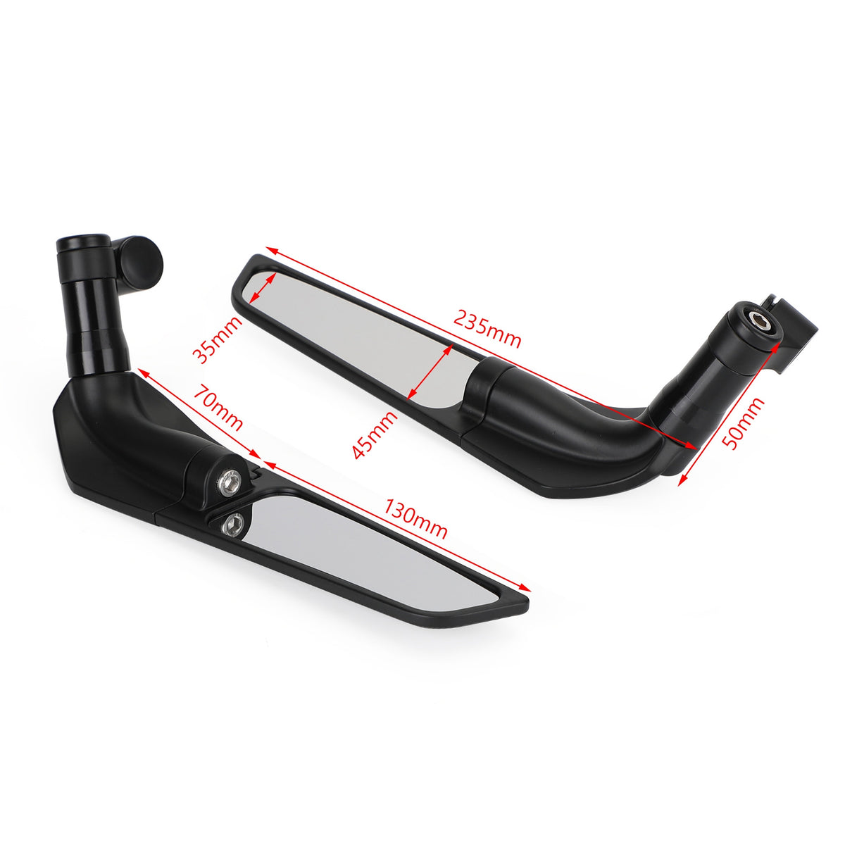 Yamaha MT01 MT03 MT07 MT09 MT10 MT125 Adjustable Wing Fin Rearview Mirrors