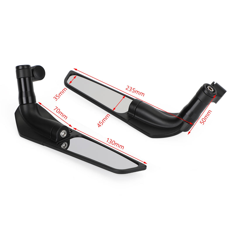 Yamaha MT01 MT03 MT07 MT09 MT10 MT125 Adjustable Wing Fin Rearview Mirrors