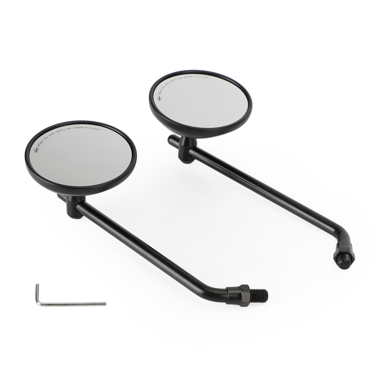 Cafe Classic Bobber Chopper Custom Tracker Mirror 3" Round Universal Black