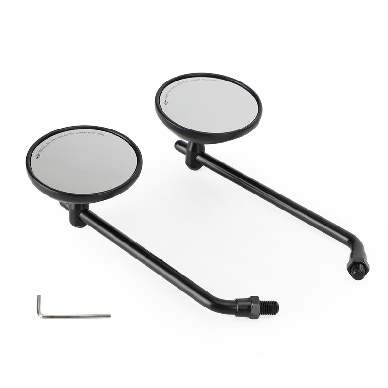 Cafe Classic Bobber Chopper Custom Tracker Mirror 3" Round Universal Black