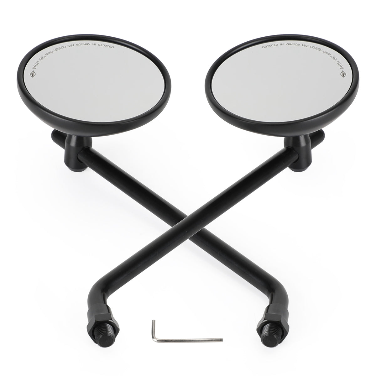 Cafe Classic Bobber Chopper Custom Tracker Mirror 3" Round Universal Black