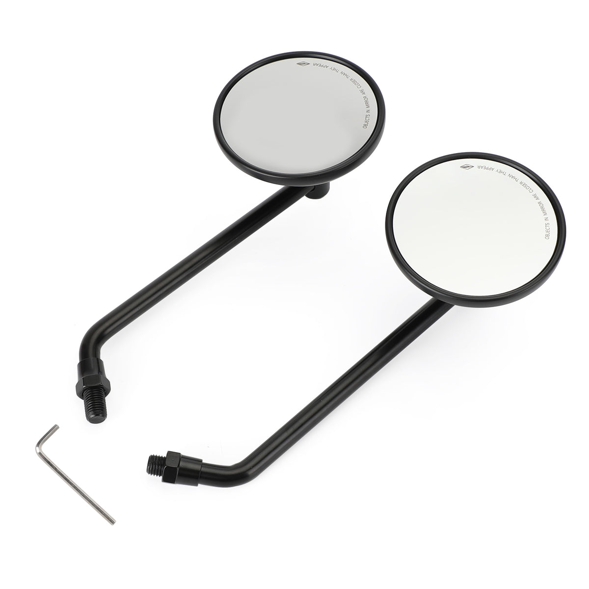 Cafe Classic Bobber Chopper Custom Tracker Mirror 3" Round Universal Black
