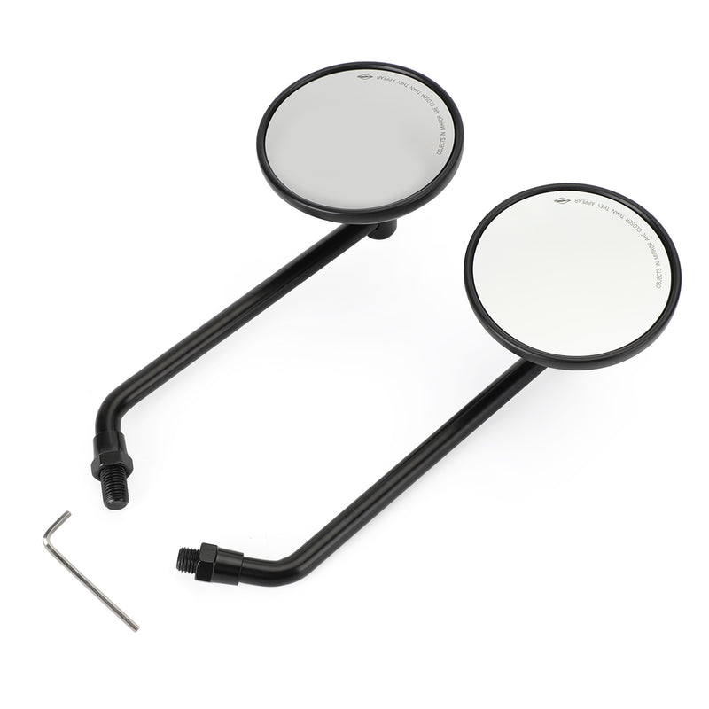 Cafe Classic Bobber Chopper Custom Tracker Mirror 3" Round Universal Black