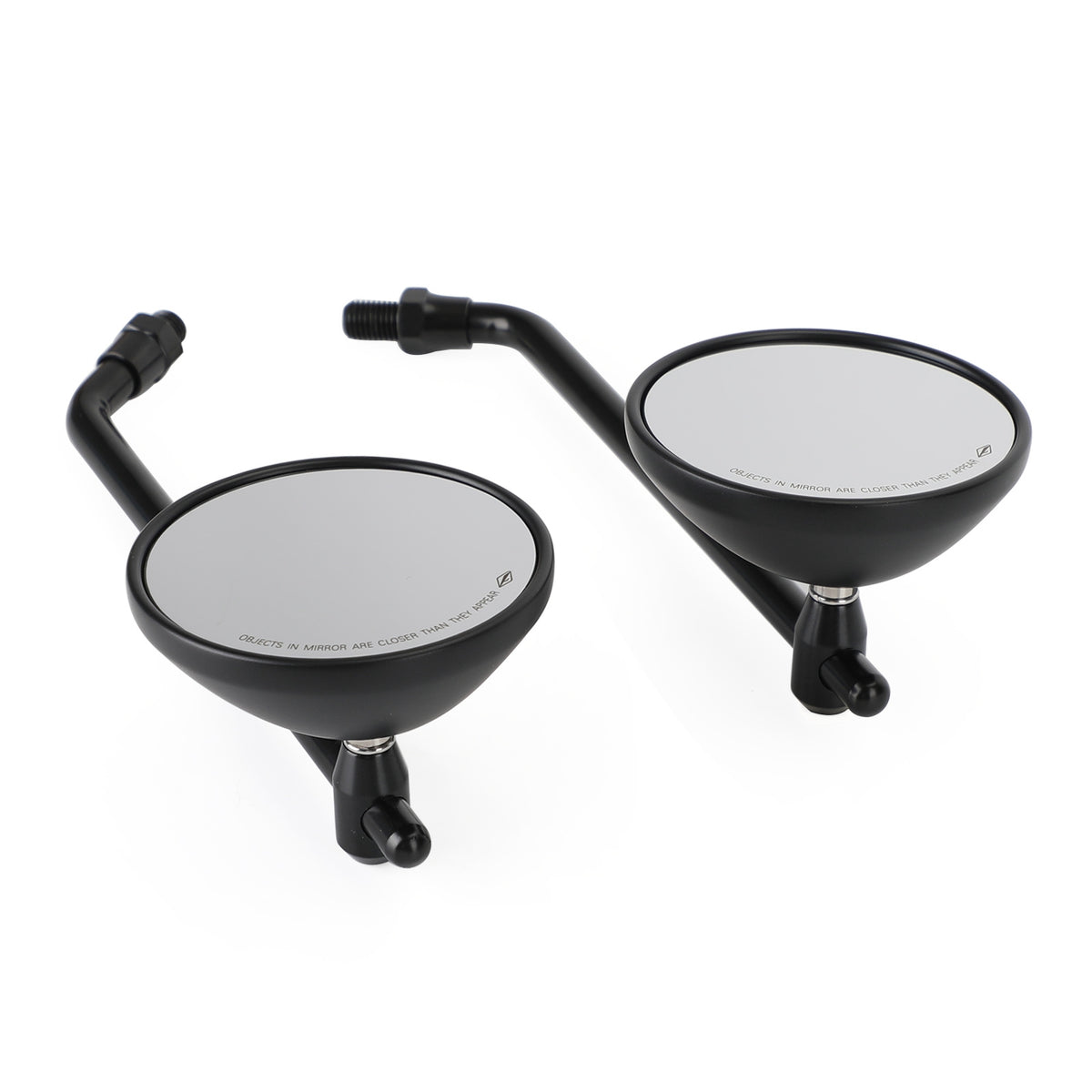 Cafe Classic Bobber Chopper Custom Tracker Mirror 3" Round Universal Black