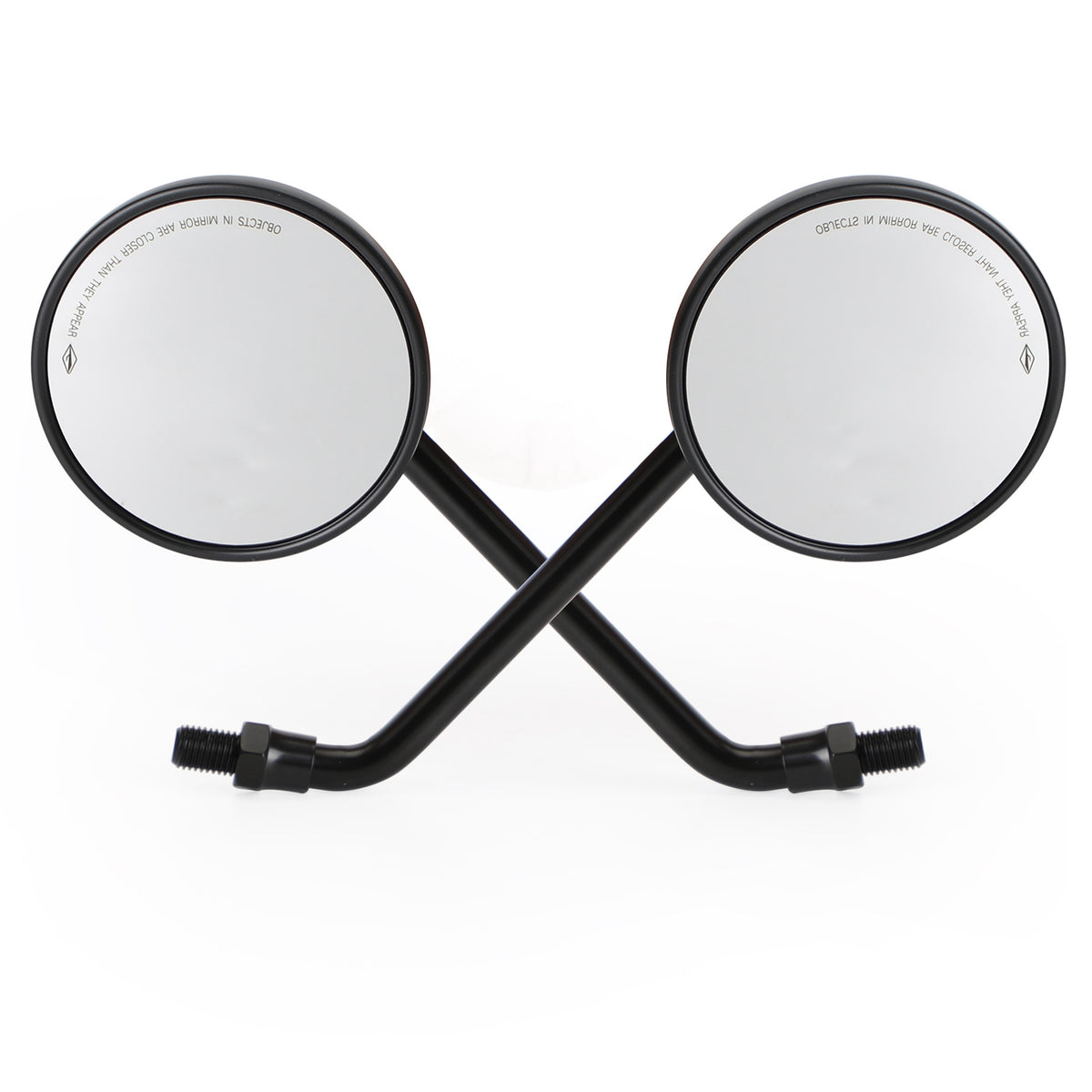 Cafe Classic Bobber Chopper Custom Tracker Mirror 3" Round Universal Black
