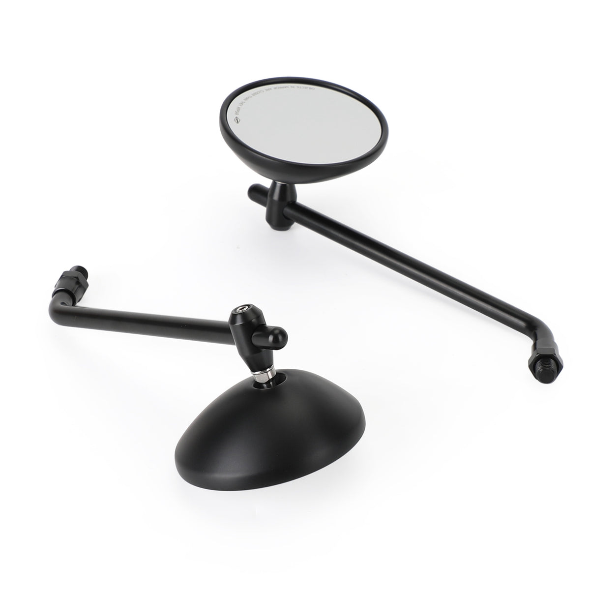 Cafe Classic Bobber Chopper Custom Tracker Mirror 3" Round Universal Black