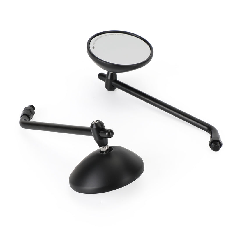 Cafe Classic Bobber Chopper Custom Tracker Mirror 3" Round Universal Black