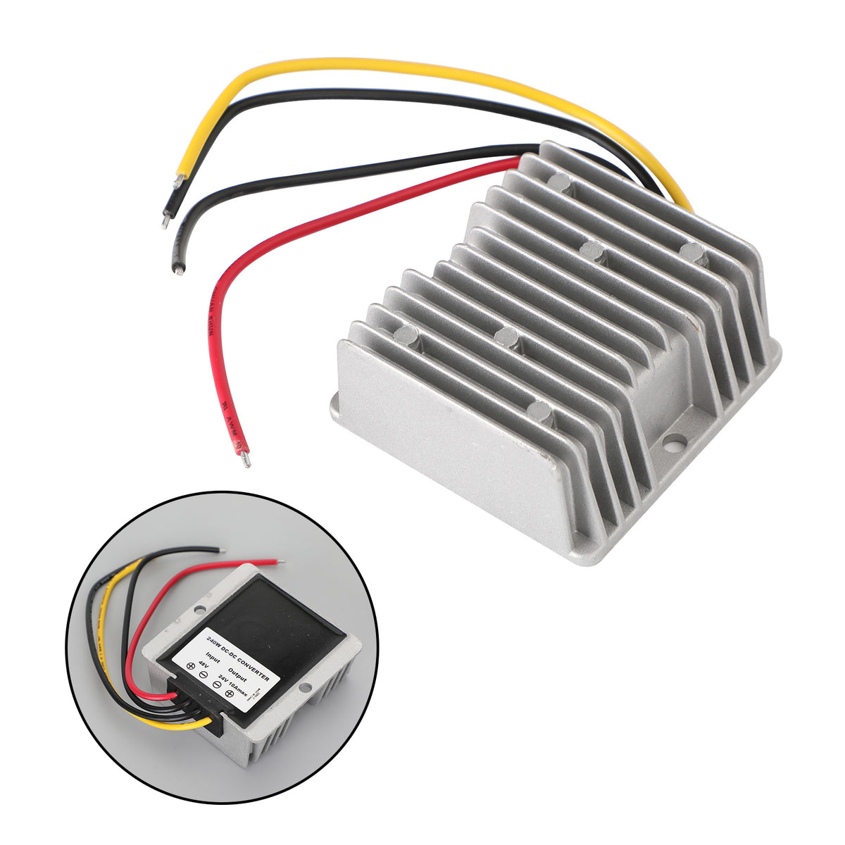 WaterProof 48V to 24V 10A 240W Step Down DC/DC Power Converter Regulator