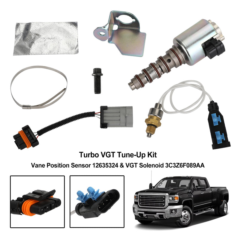 3C3Z6F089AA Turbo VGT Tune-Up Kit-Vane Position Sensor 12635324 & VGT Solenoid