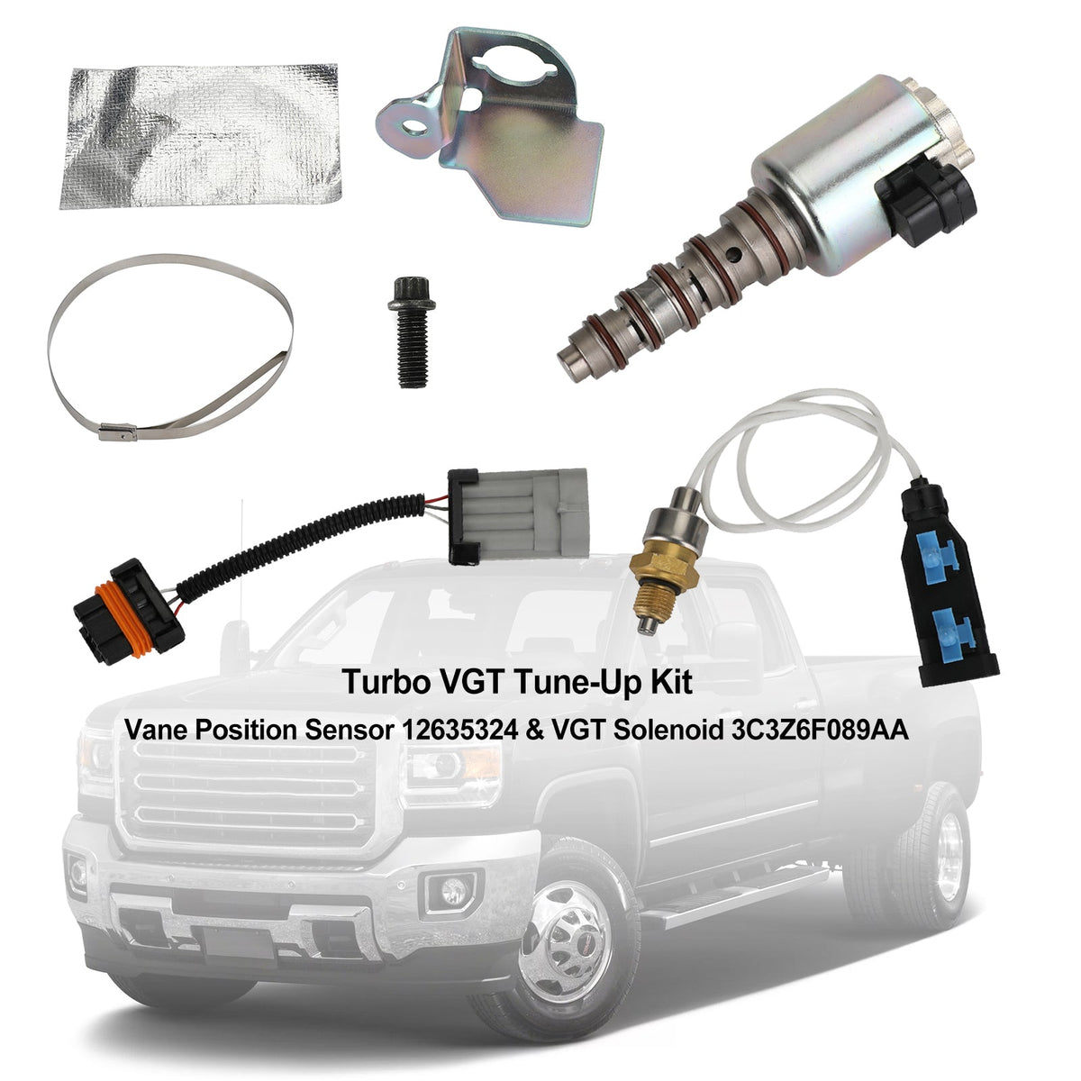 3C3Z6F089AA Turbo VGT Tune-Up Kit-Vane Position Sensor 12635324 & VGT Solenoid