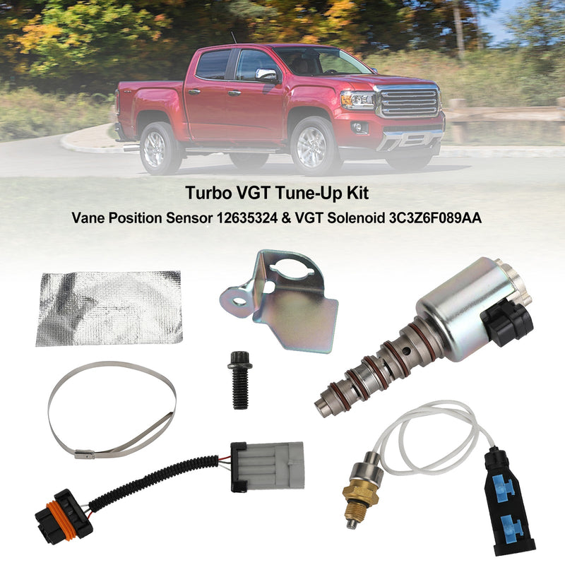 3C3Z6F089AA Turbo VGT Tune-Up Kit-Vane Position Sensor 12635324 & VGT Solenoid