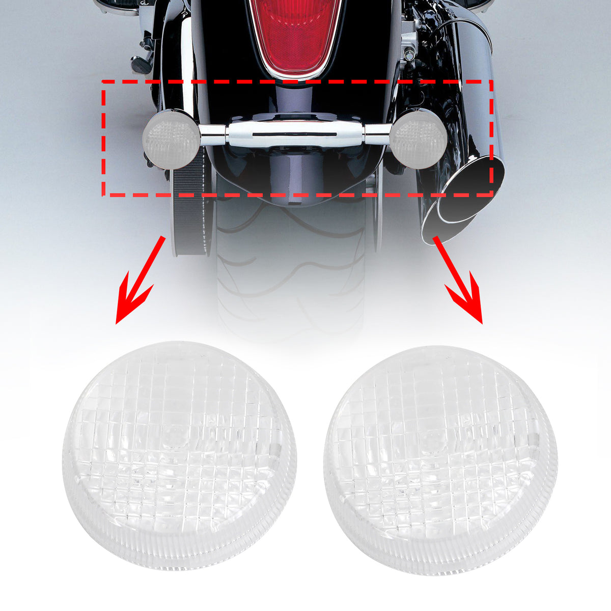 Honda Shadow Spirit VT750 Vulcan VN Clear Turn Signal Light Lenses Cover