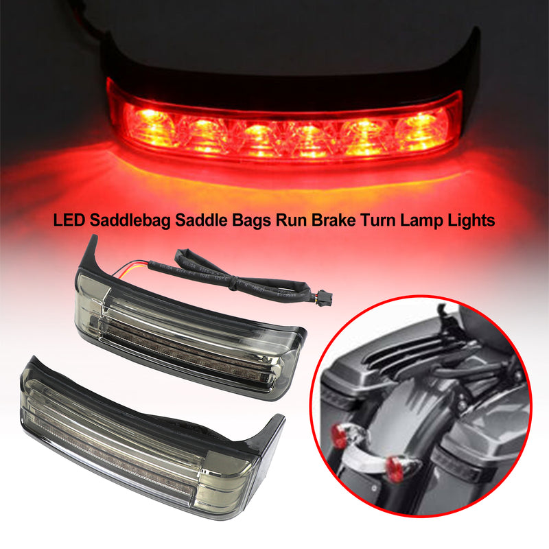 Touring 2014-2021 Smoke LED Saddlebag Saddle Bags Run Brake Turn Lamp Lights