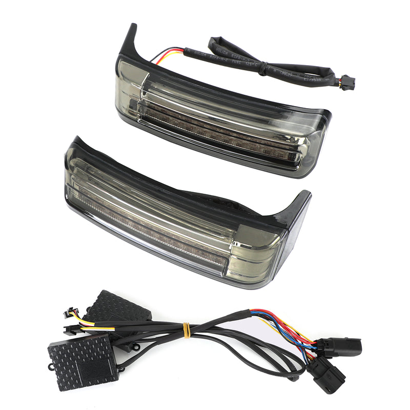 Touring 2014-2021 Smoke LED Saddlebag Saddle Bags Run Brake Turn Lamp Lights