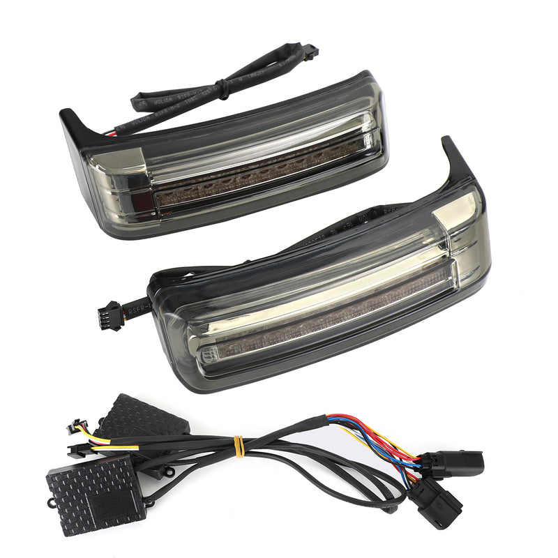 Touring 2014-2021 Smoke LED Saddlebag Saddle Bags Run Brake Turn Lamp Lights