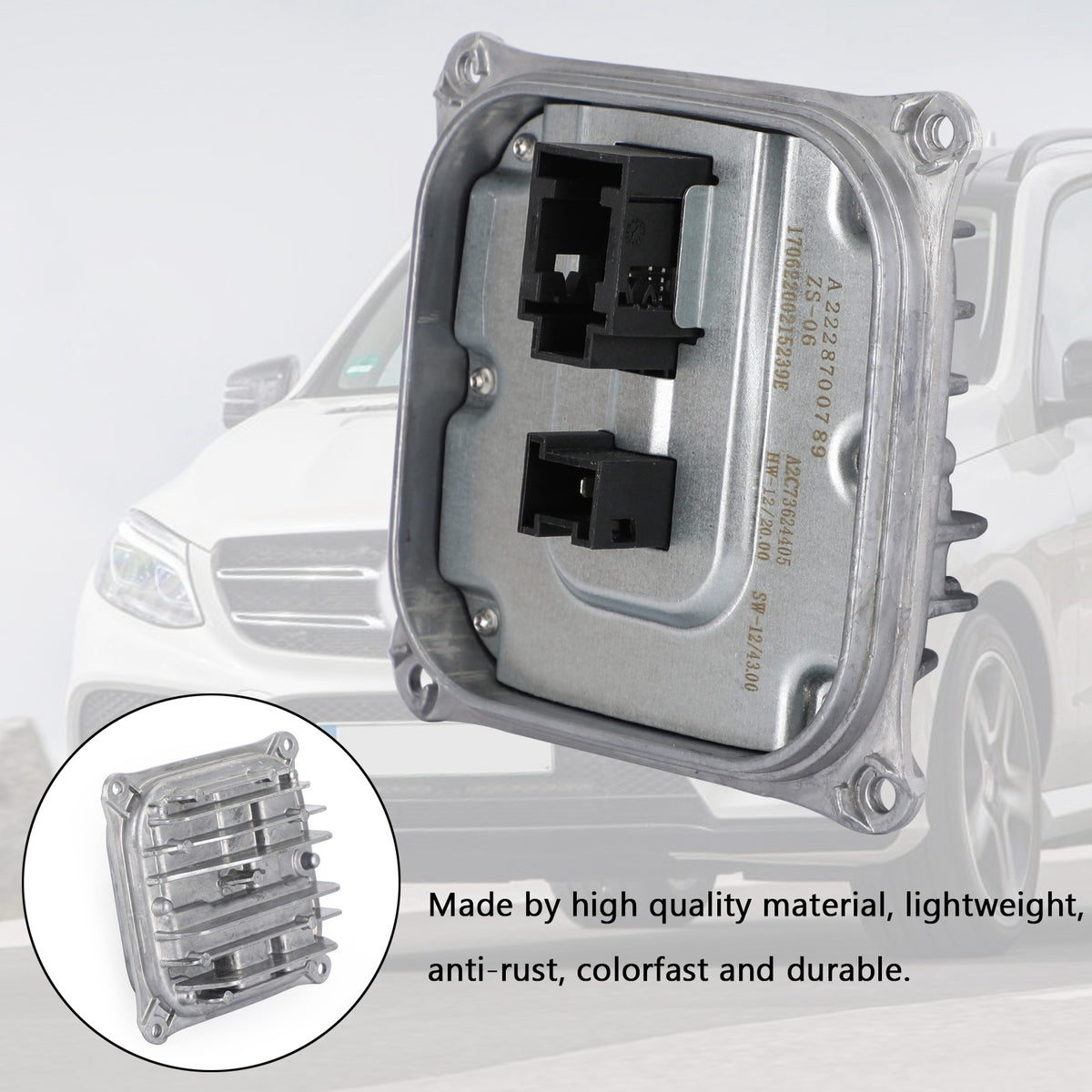 Mercedes GLE C E S LED Headlight Control Module Computer Ballast A2228700789