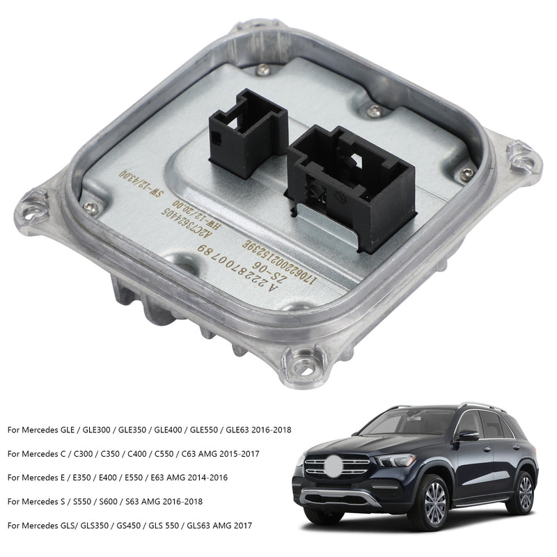 Mercedes GLE C E S LED Headlight Control Module Computer Ballast A2228700789