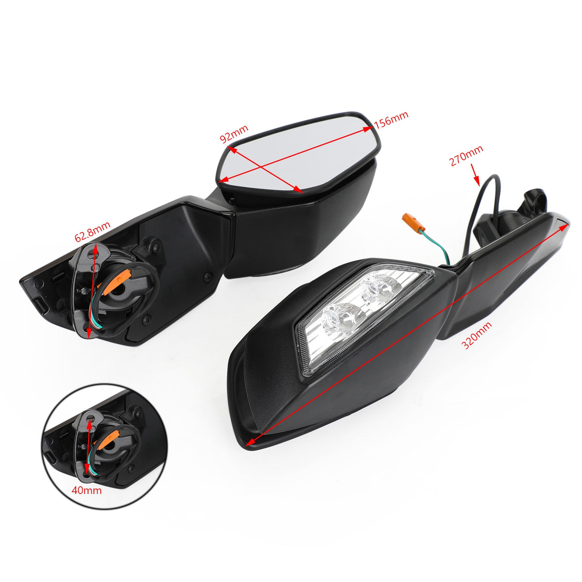 Kawasaki Ninja ZX10R 2016-2020 Left & Right Side Rear View Mirror Indicator