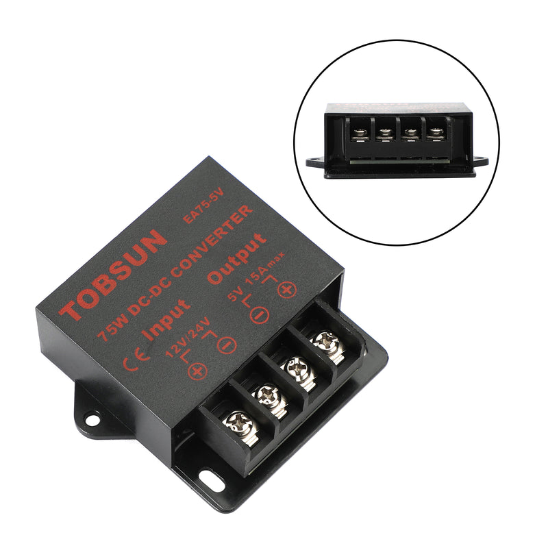 DC 12V/24V Step Down To DC 5V 15A 75W Voltage Regulator Reducer Power Converter