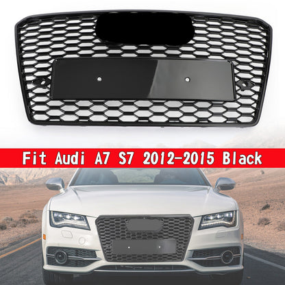 2012-2015 Audi A7/S7 Black RS7 Style Honeycomb Sport Mesh Hex Grill