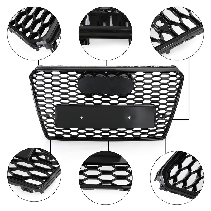 Audi A7/S7 2012-2015 Black RS7 Style Honeycomb Sport Mesh Hex Grille Grill