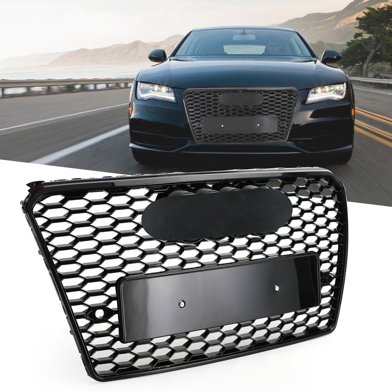 Audi A7/S7 2012-2015 Black RS7 Style Honeycomb Sport Mesh Hex Grille Grill