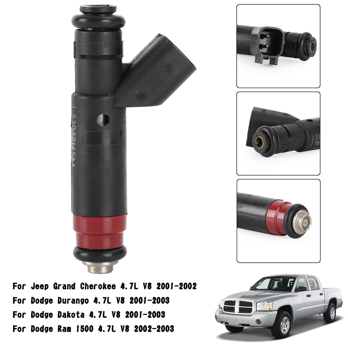 Ram 1500 2002-2003 4.7L V8 Dakota 1PCS Fuel Injectors 53032145AA