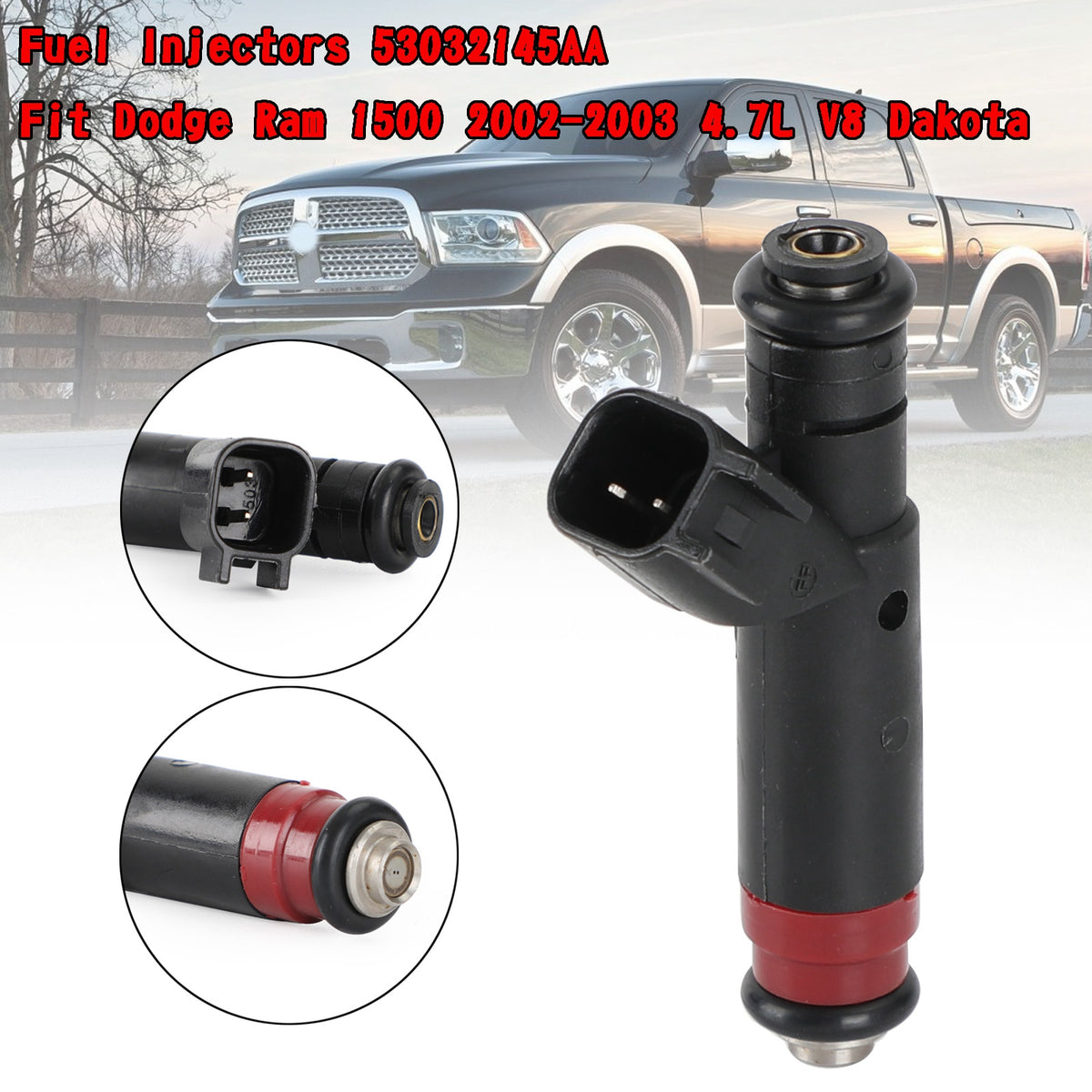 Ram 1500 2002-2003 4.7L V8 Dakota 1PCS Fuel Injectors 53032145AA