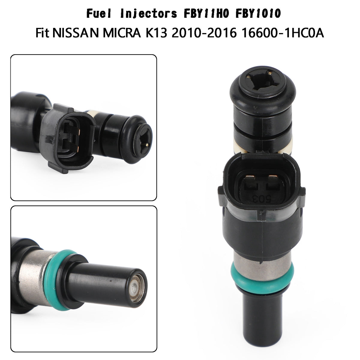 NISSAN MICRA K13 2010-2016 16600-1HC0A 4PCS Fuel Injectors FBY11H0 FBY1010