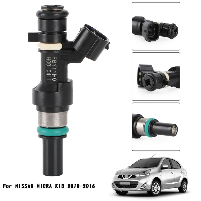 NISSAN MICRA K13 2010-2016 16600-1HC0A 4PCS Fuel Injectors FBY11H0 FBY1010