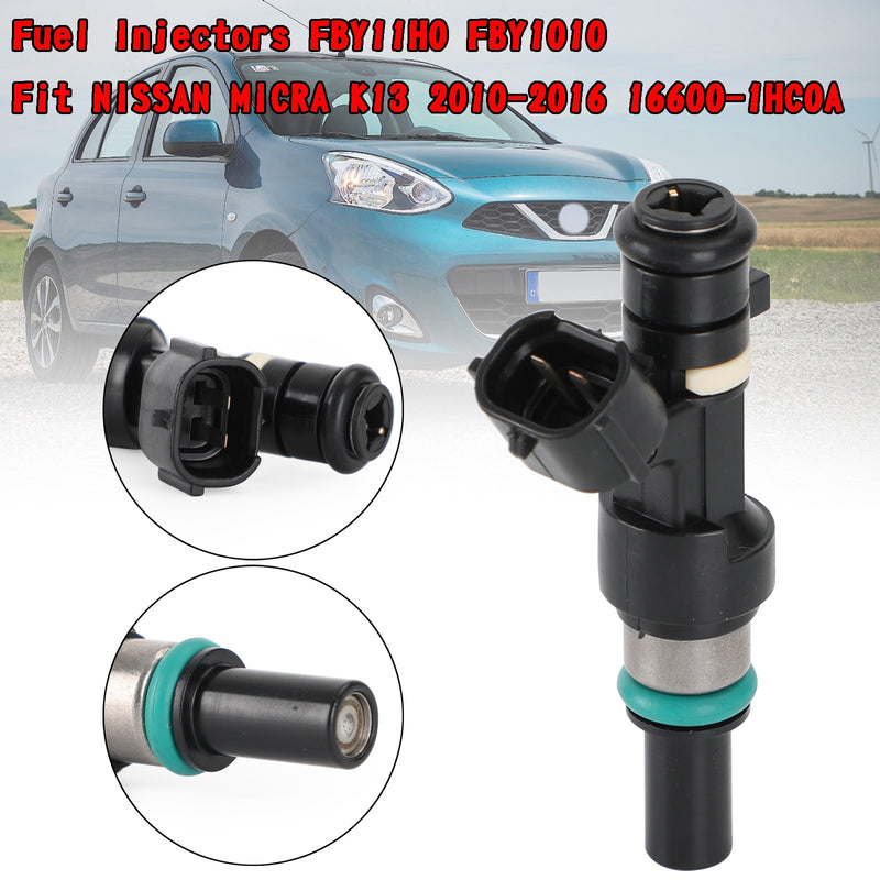 NISSAN MICRA K13 2010-2016 16600-1HC0A 1PCS Fuel Injectors FBY11H0 FBY1010